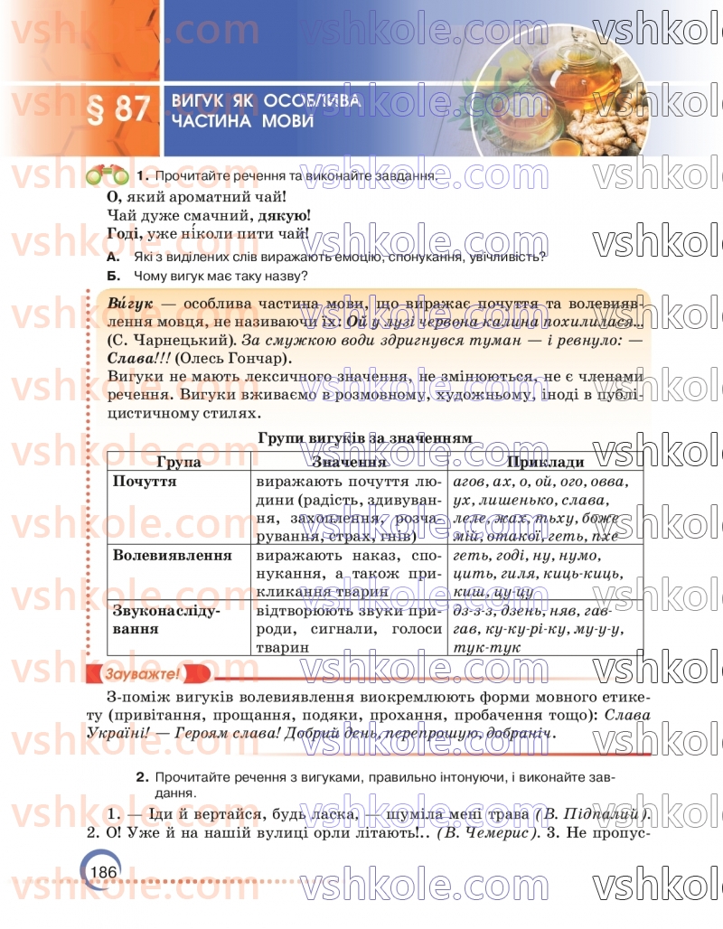 Страница 186 | Підручник Українська мова 7 клас О.М. Авраменко 2024