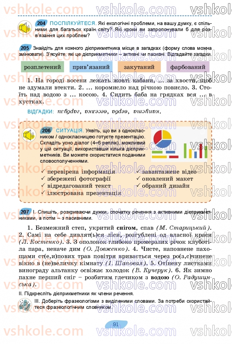 Страница 91 | Підручник Українська мова 7 клас В.В. Заболотний, О.В. Заболотний 2024