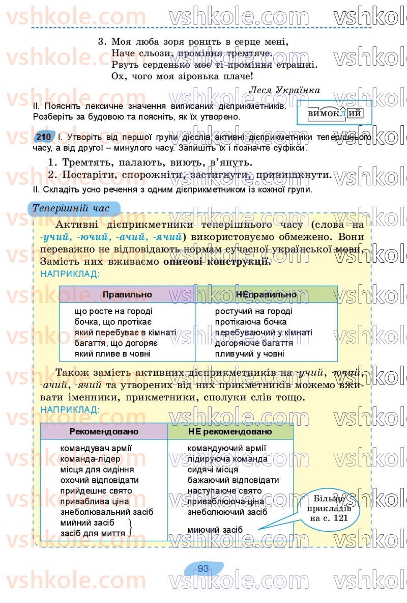 Страница 93 | Підручник Українська мова 7 клас В.В. Заболотний, О.В. Заболотний 2024