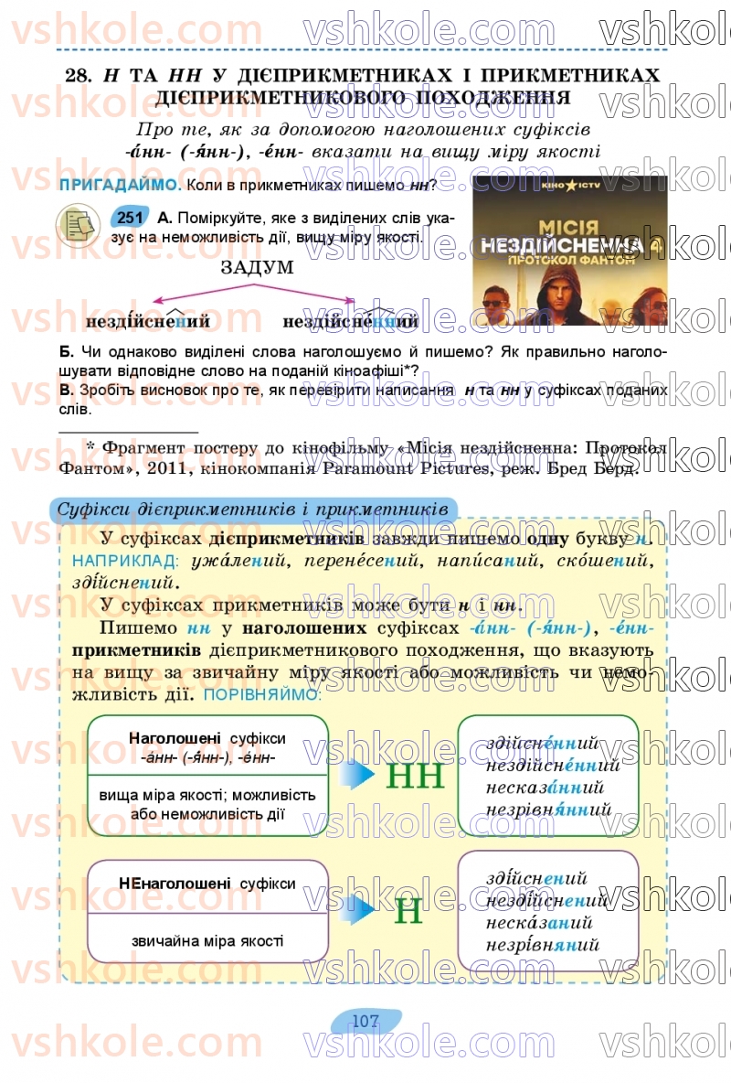 Страница 107 | Підручник Українська мова 7 клас В.В. Заболотний, О.В. Заболотний 2024