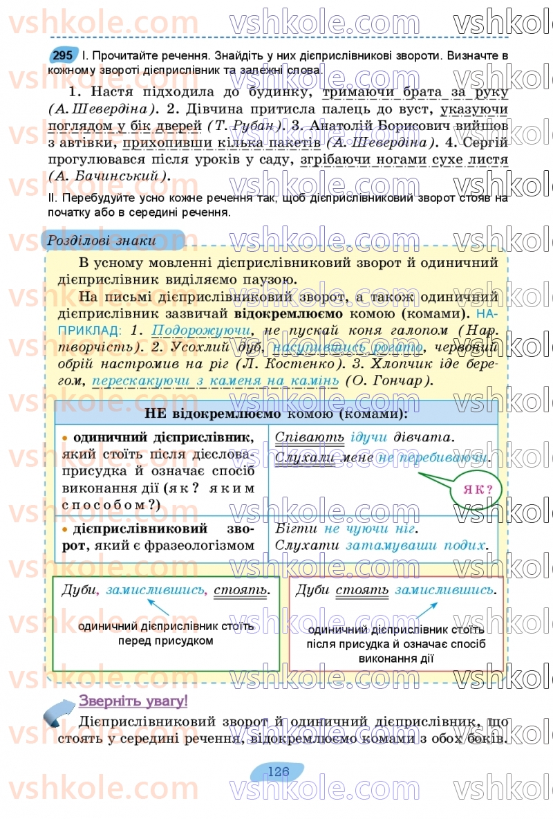 Страница 126 | Підручник Українська мова 7 клас В.В. Заболотний, О.В. Заболотний 2024