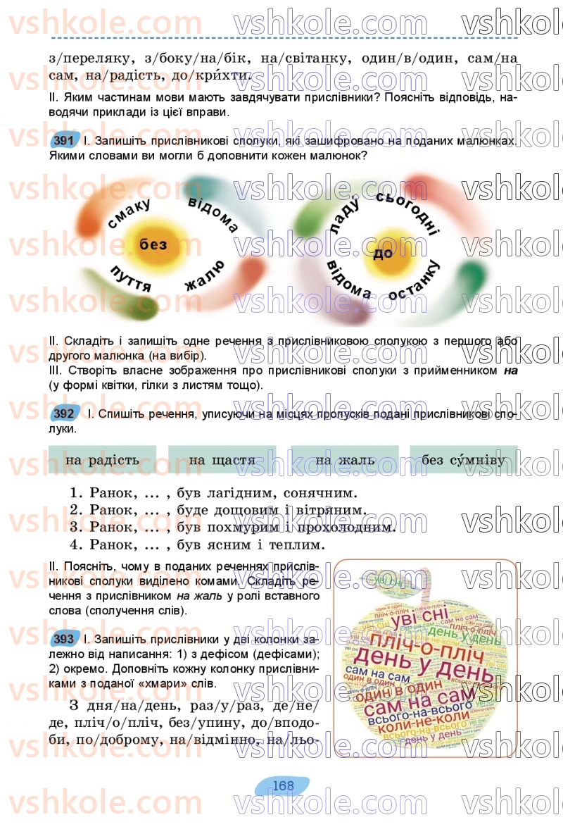 Страница 168 | Підручник Українська мова 7 клас В.В. Заболотний, О.В. Заболотний 2024