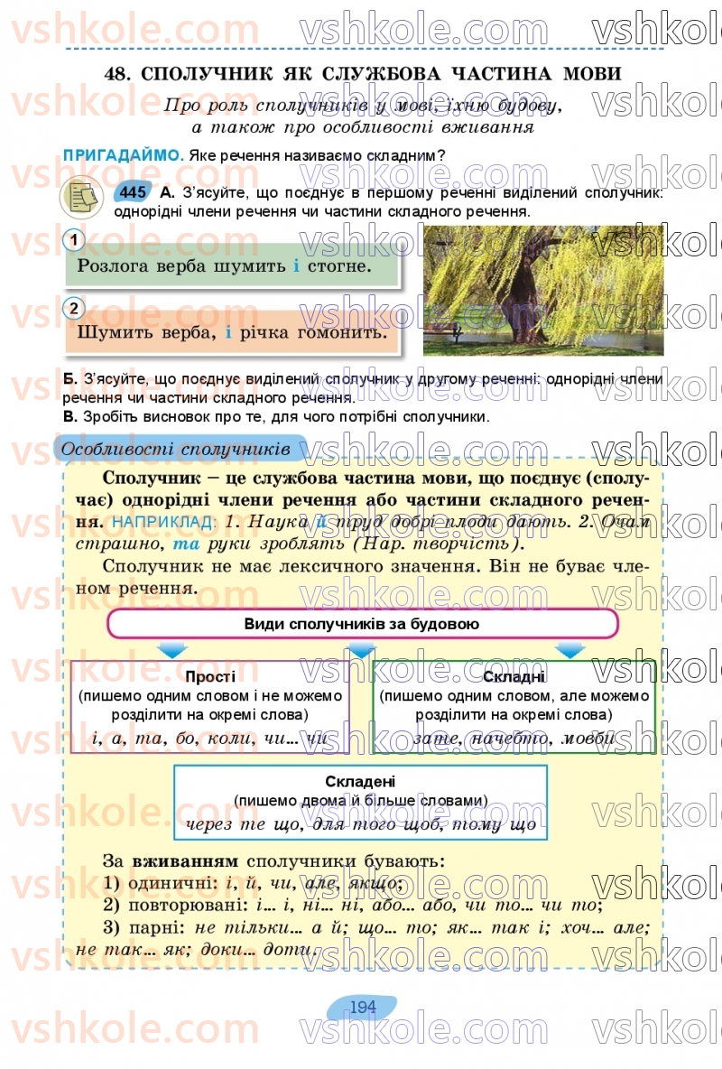 Страница 194 | Підручник Українська мова 7 клас В.В. Заболотний, О.В. Заболотний 2024