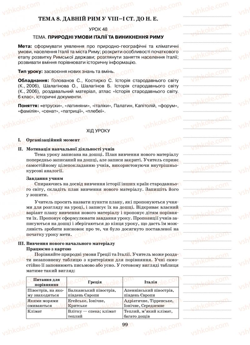 Страница 99 | Підручник Історія 6 клас Н.А. Кагітіна, О.П. Мокрогуз 2009