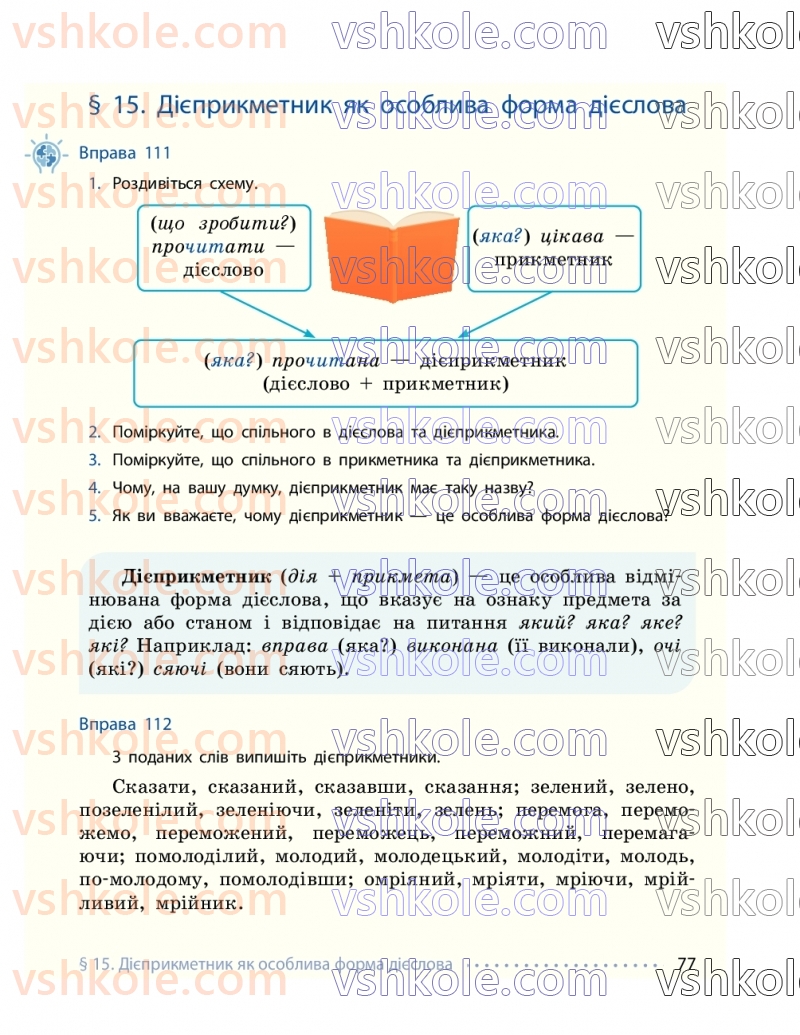 Страница 77 | Підручник Українська мова 7 клас І.М. Літвінова 2024