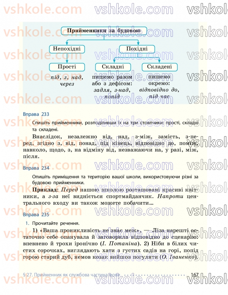 Страница 167 | Підручник Українська мова 7 клас І.М. Літвінова 2024