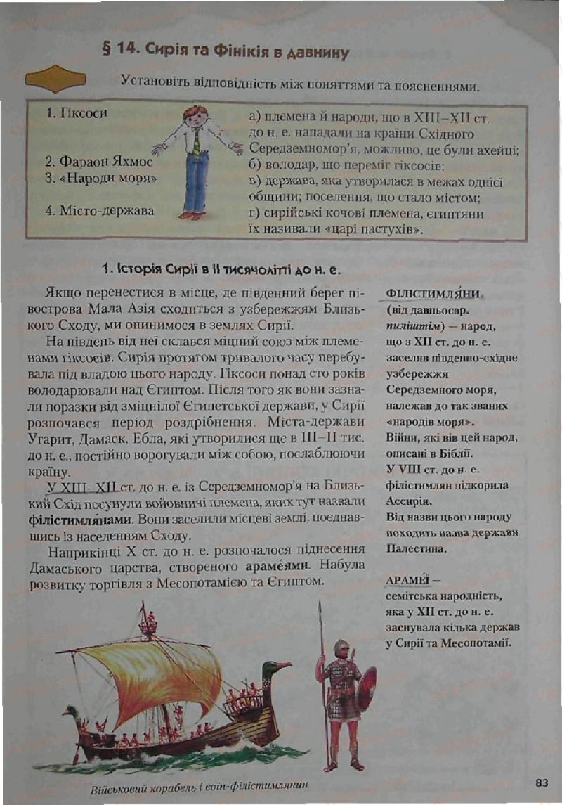 Страница 83 | Підручник Історія 6 клас С.О. Голованов, С.В. Костирко 2006