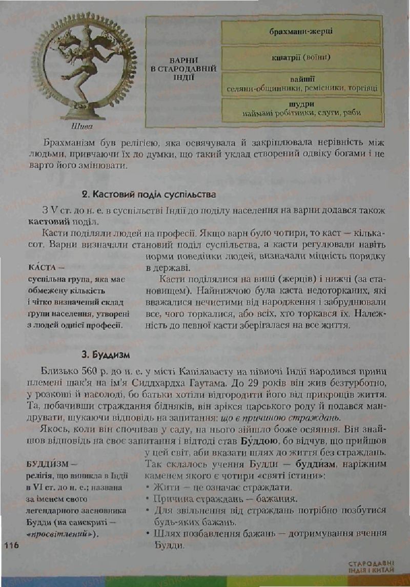 Страница 116 | Підручник Історія 6 клас С.О. Голованов, С.В. Костирко 2006