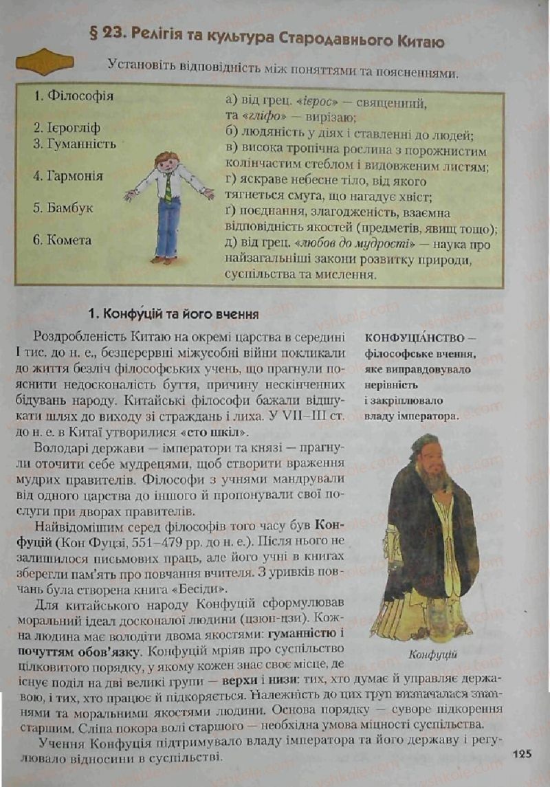 Страница 125 | Підручник Історія 6 клас С.О. Голованов, С.В. Костирко 2006