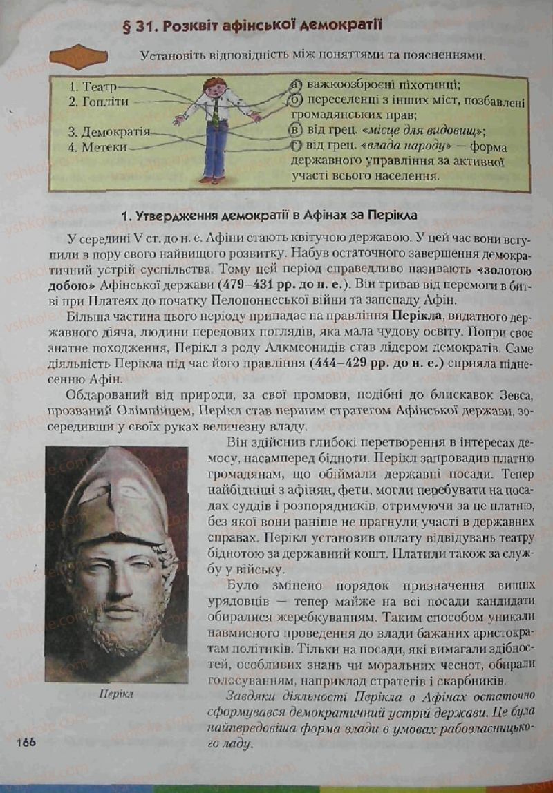 Страница 166 | Підручник Історія 6 клас С.О. Голованов, С.В. Костирко 2006