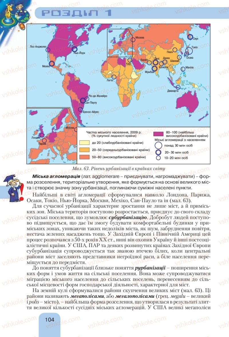 Страница 104 | Підручник Географія 10 клас Л.Б. Паламарчук, Т.Г. Гільберг, В.В. Безуглий 2010