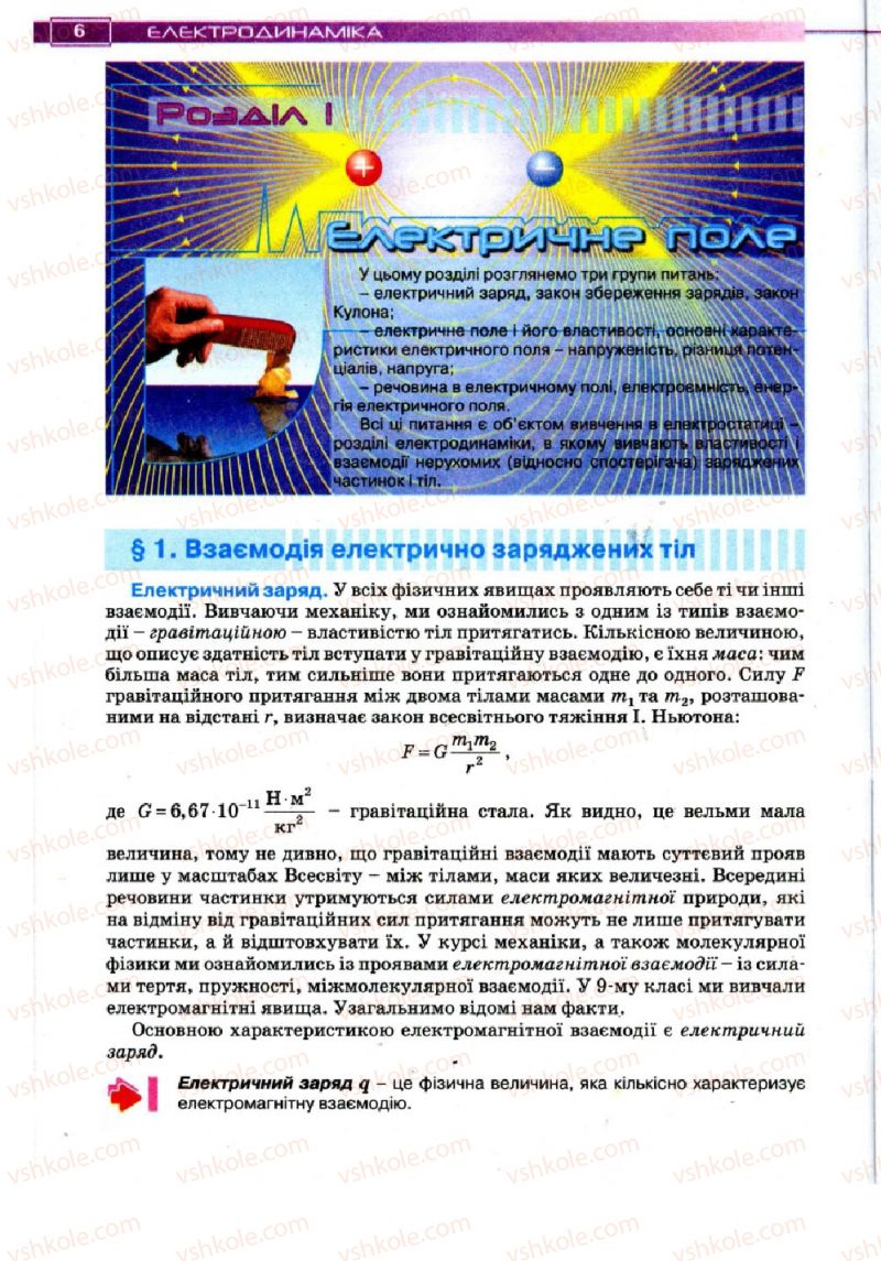 Страница 6 | Підручник Фізика 11 клас Т.М. Засєкіна, Д.О. Засєкін 2011