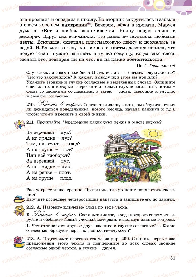 Страница 81 | Підручник Русский язык 5 клас Т.М. Полякова, Е.И. Самонова 2013