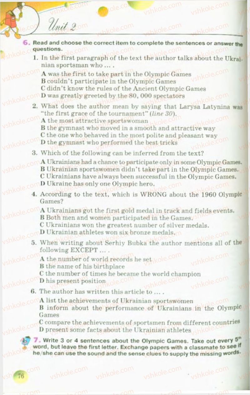 Страница 76 | Підручник Англiйська мова 10 клас А.М. Несвіт 2010 9 рік навчання