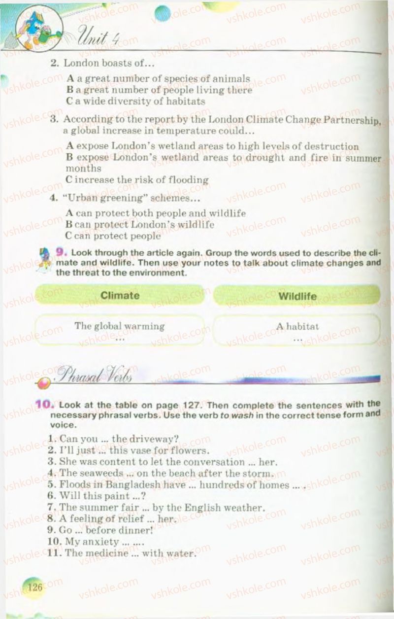 Страница 126 | Підручник Англiйська мова 10 клас А.М. Несвіт 2010 9 рік навчання