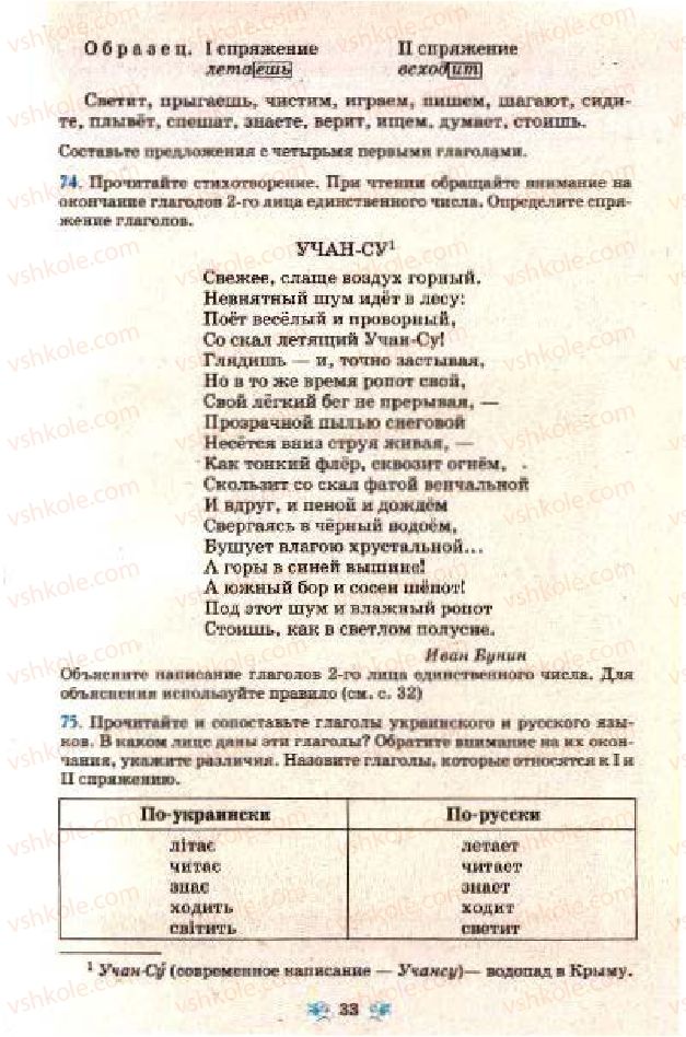 Страница 33 | Підручник Русский язык 7 клас Н.А. Пашковская, Г.А. Михайловская, С.А. Распопова 2009