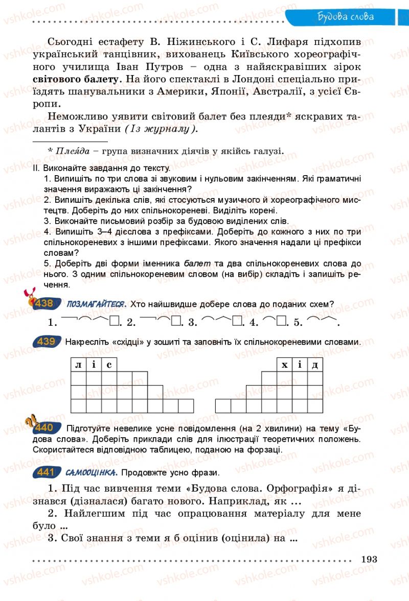 Страница 193 | Підручник Українська мова 5 клас О.В. Заболотний 2013