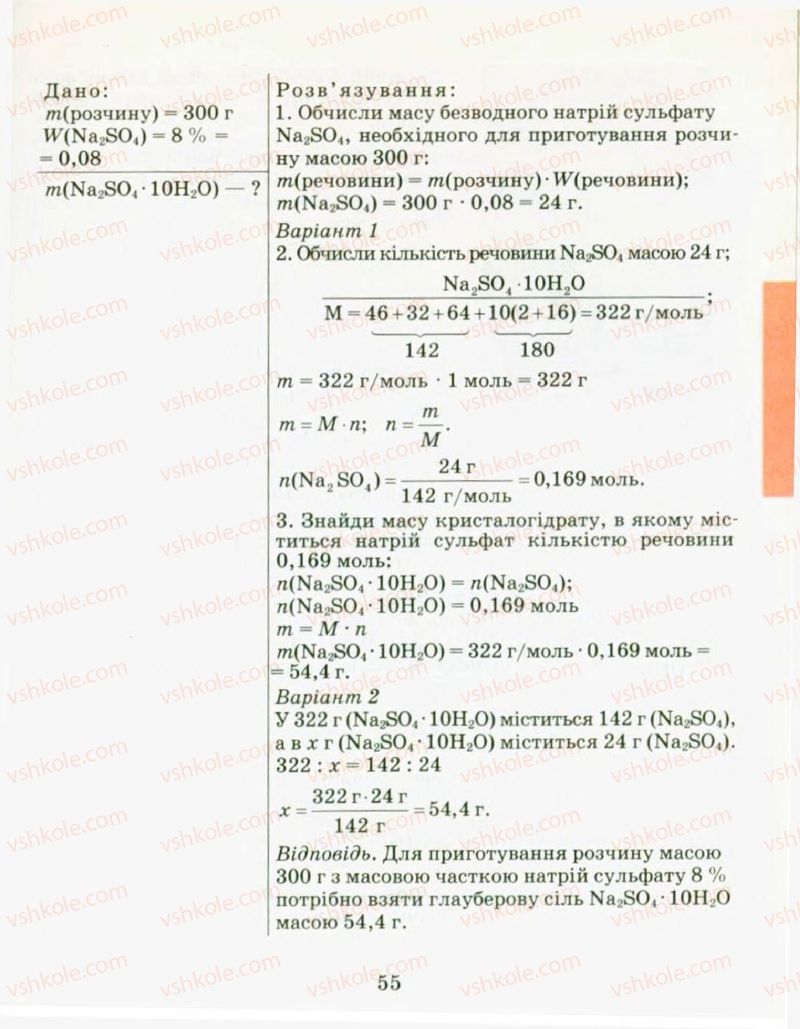 Страница 55 | Підручник Хімія 9 клас Н.М. Буринська, Л.П. Величко 2009