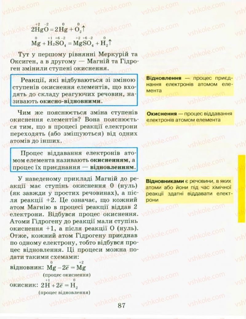 Страница 87 | Підручник Хімія 9 клас Н.М. Буринська, Л.П. Величко 2009