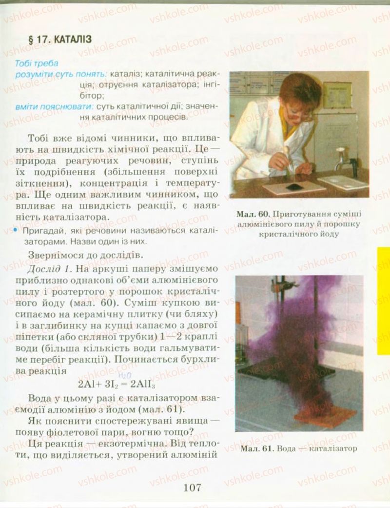 Страница 107 | Підручник Хімія 9 клас Н.М. Буринська, Л.П. Величко 2009