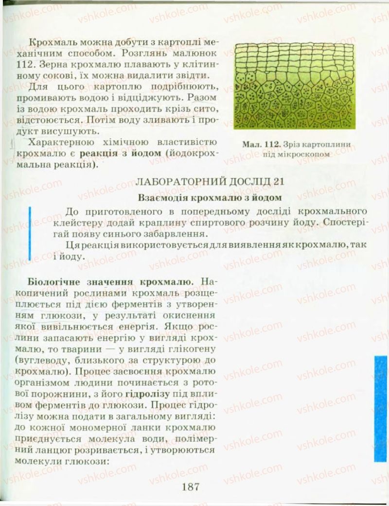 Страница 187 | Підручник Хімія 9 клас Н.М. Буринська, Л.П. Величко 2009