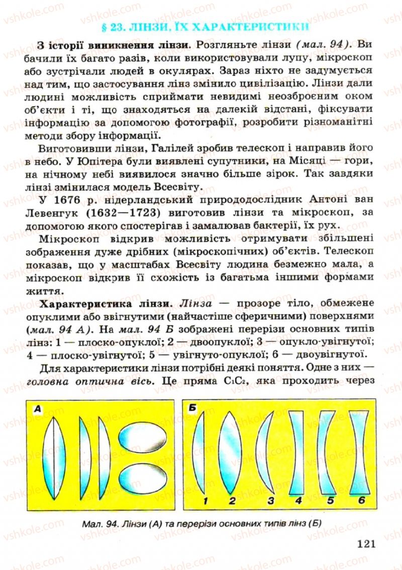 Страница 121 | Підручник Фізика 7 клас В.Р Ільченко, С.Г. Куликовський, О.Г. Ільченко 2007