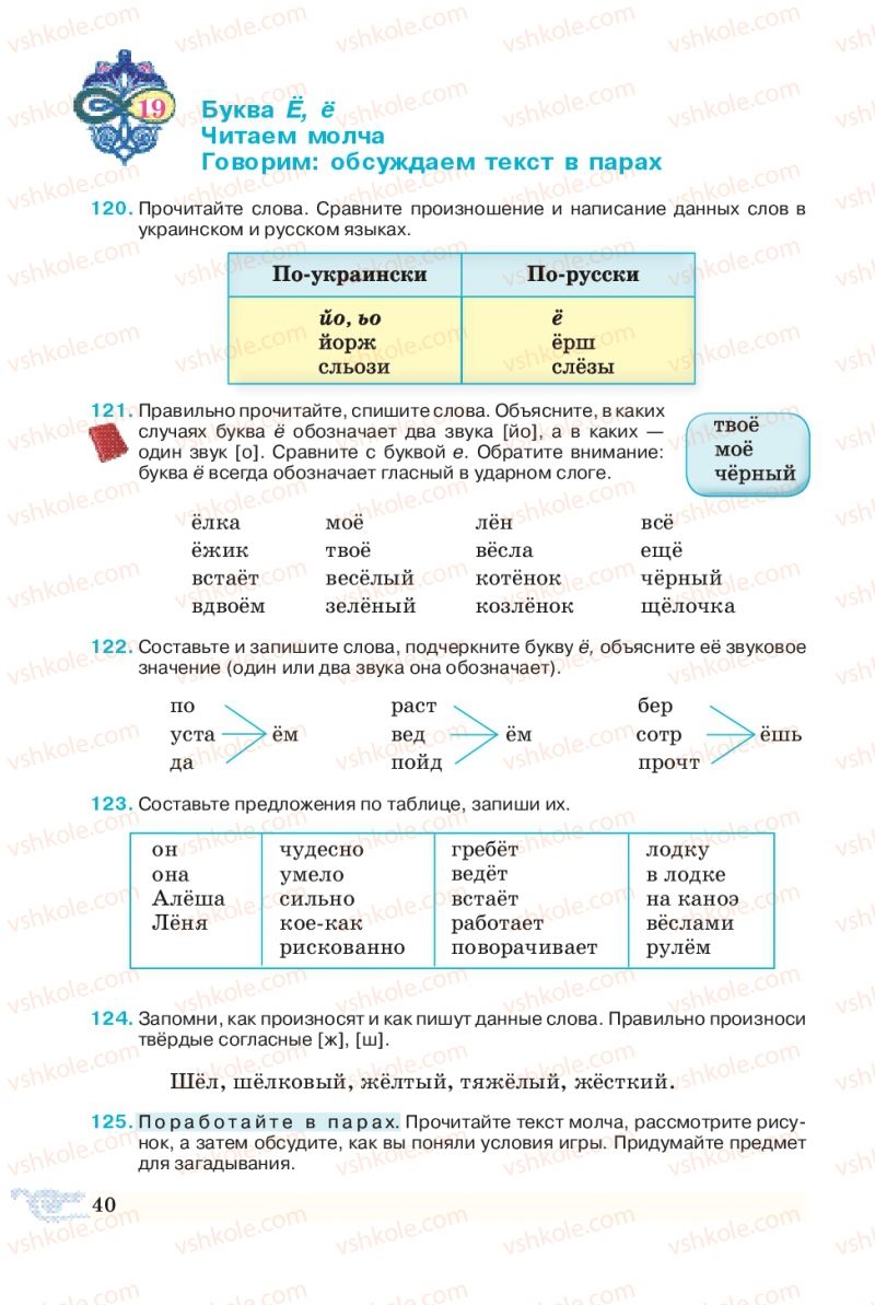 Страница 40 | Підручник Русский язык 5 клас В.А. Корсаков 2013