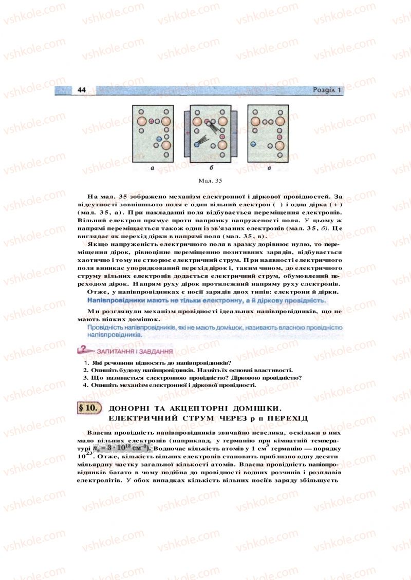 Страница 44 | Підручник Фізика 11 клас  В.Д. Сиротюк, В.І. Баштовий 2011