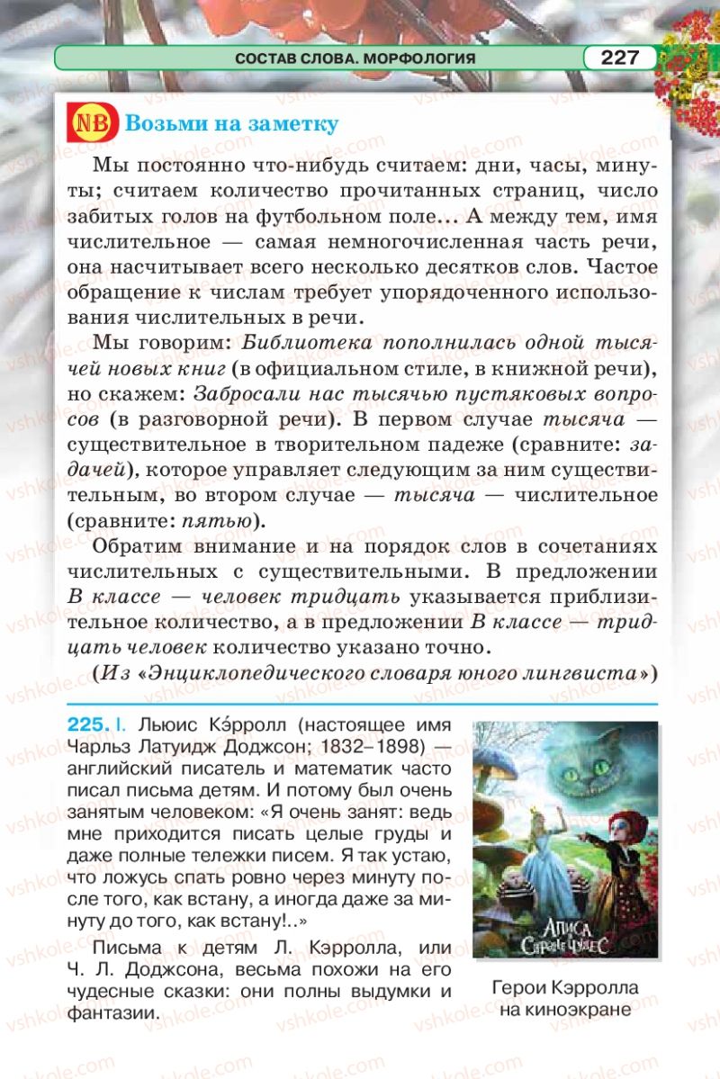 Страница 227 | Підручник Русский язык 5 клас Л.В. Давидюк 2013