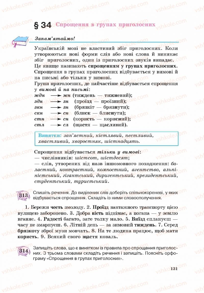 Страница 131 | Підручник Українська мова 5 клас С.Я. Єрмоленко, В.Т. Сичова 2013