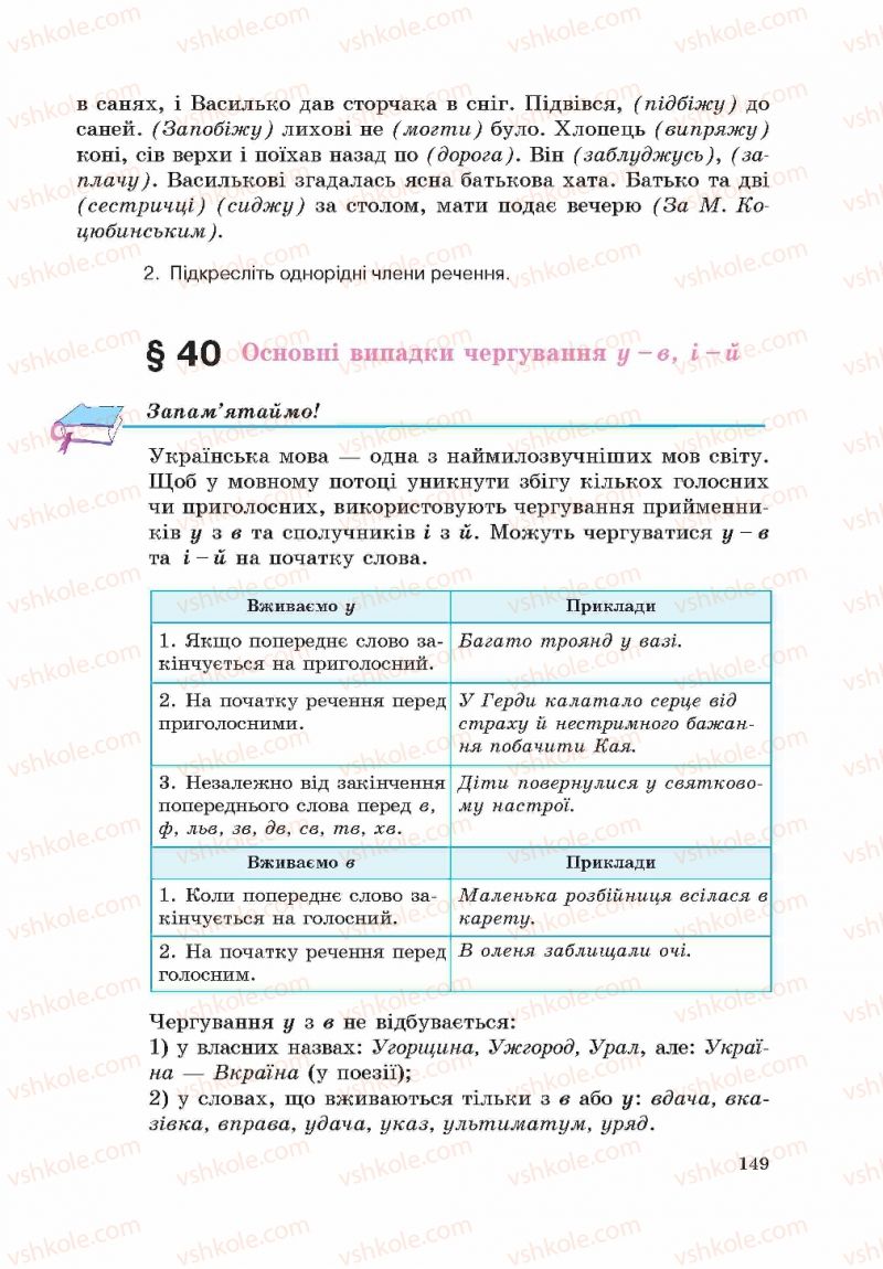 Страница 149 | Підручник Українська мова 5 клас С.Я. Єрмоленко, В.Т. Сичова 2013