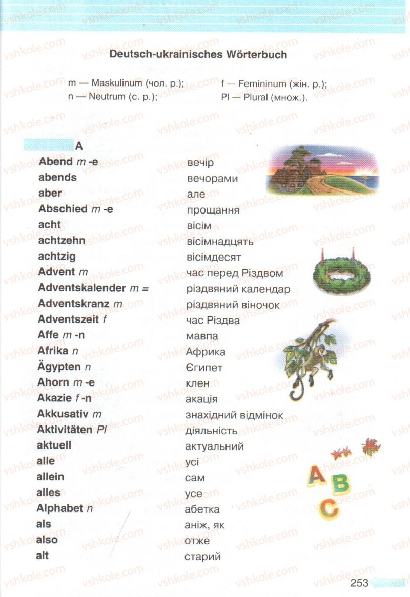 Страница 253 | Підручник Німецька мова 5 клас М.М. Сидоренко, О.А. Палій 2013