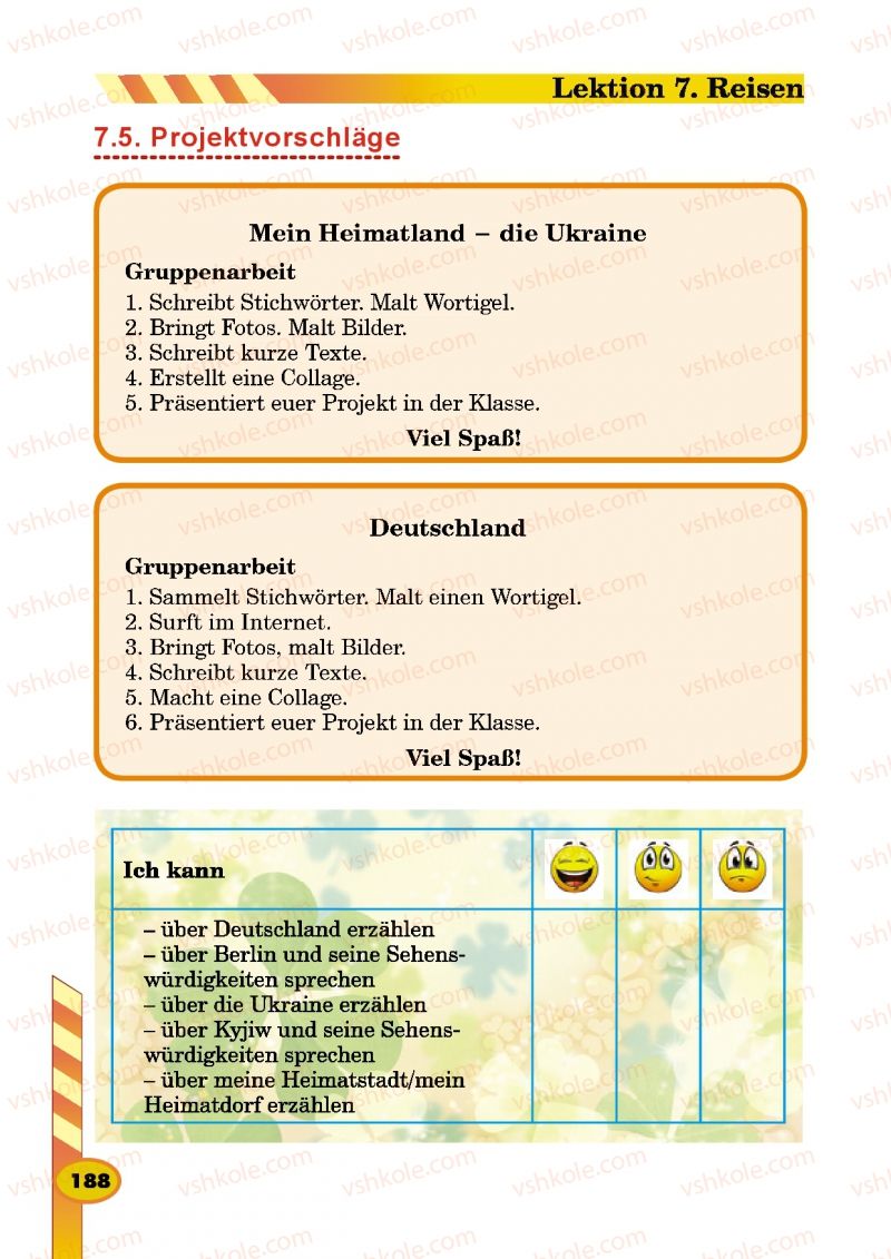 Страница 188 | Підручник Німецька мова 5 клас Л.В. Горбач, Г.Ю. Трінька 2013