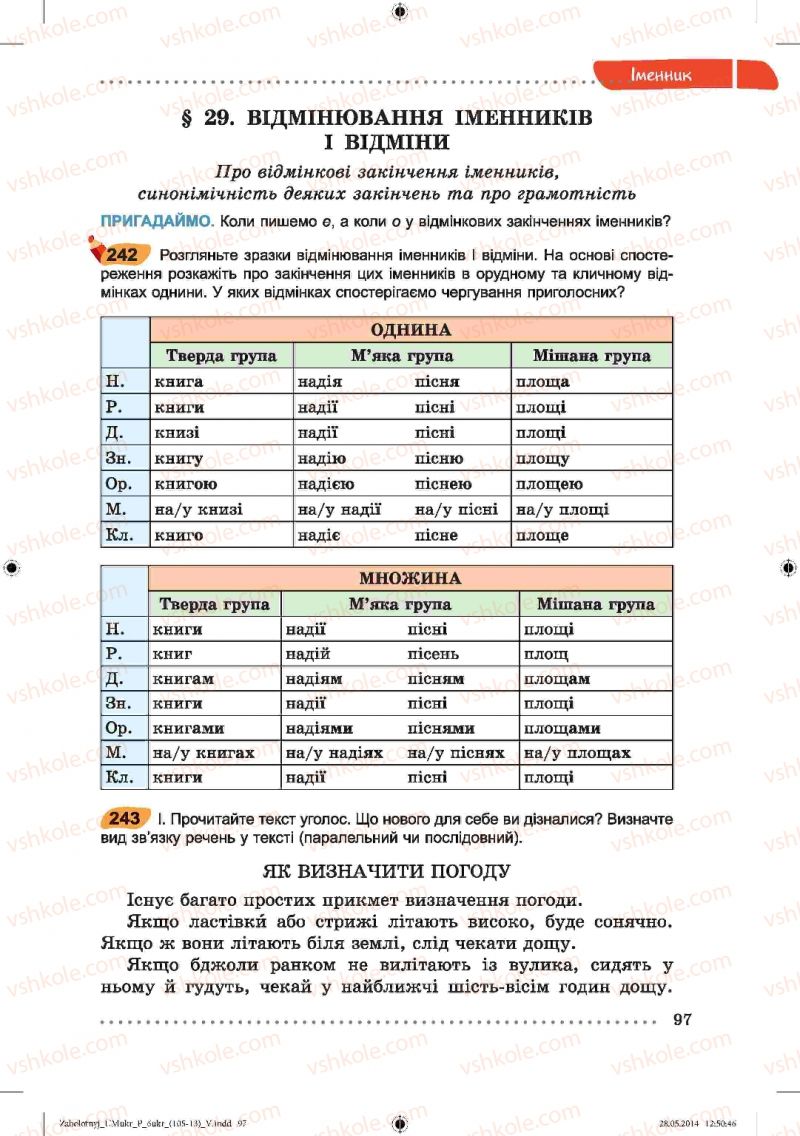 Страница 97 | Підручник Українська мова 6 клас В.В. Заболотний, О.В. Заболотний 2014