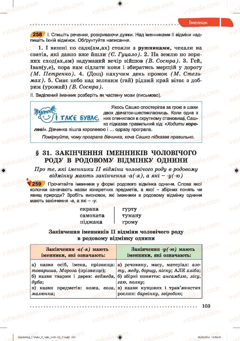 Страница 103 | Підручник Українська мова 6 клас В.В. Заболотний, О.В. Заболотний 2014