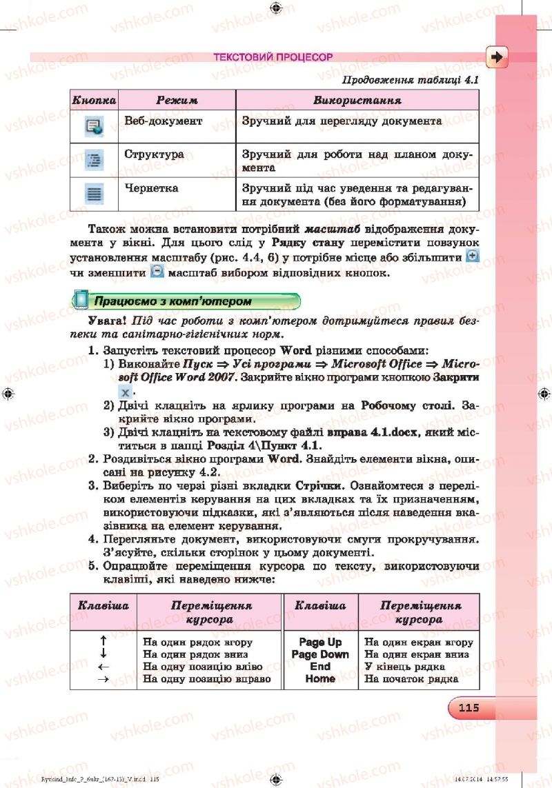 Страница 115 | Підручник Інформатика 6 клас Й.Я. Ривкінд, Т.І. Лисенко, Л.А. Чернікова, В.В. Шакотько 2014