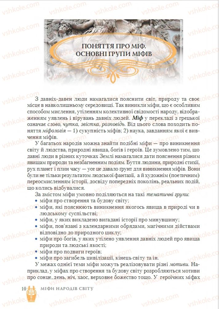 Страница 10 | Підручник Зарубіжна література 6 клас О.М. Ніколенко, Т.М. Конєва, О.В. Орлова 2014