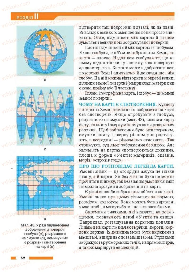 Страница 58 | Підручник Географія 6 клас В.М. Бойко, С.В. Міхелі 2014