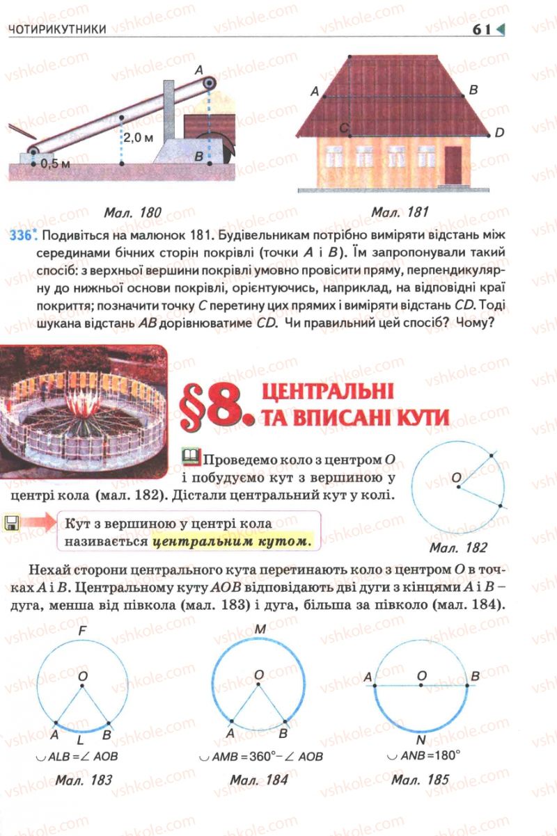 Страница 61 | Підручник Геометрія 8 клас М.І. Бурда, Н.А. Тарасенкова 2007