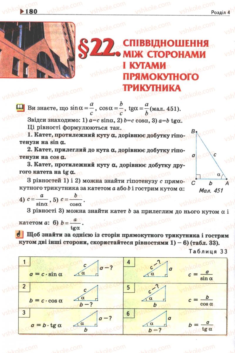 Страница 180 | Підручник Геометрія 8 клас М.І. Бурда, Н.А. Тарасенкова 2007