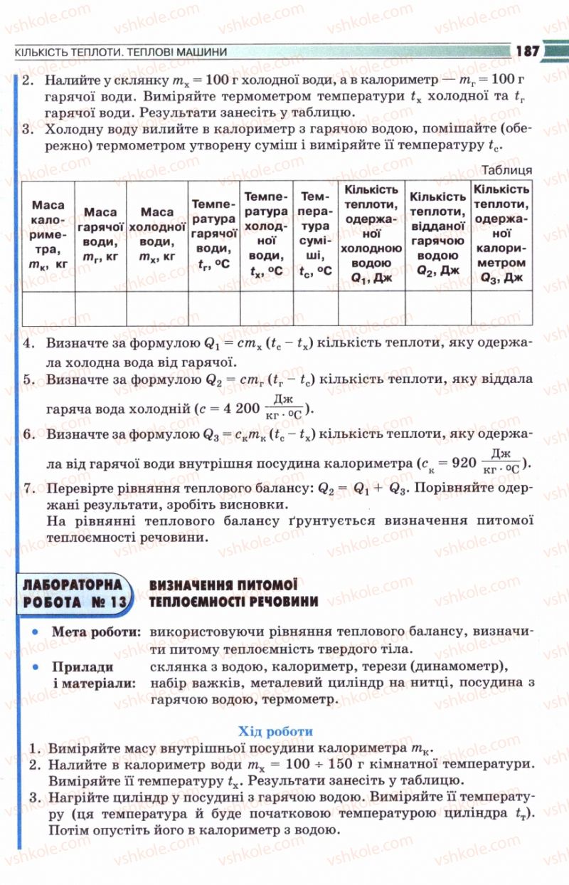 Страница 187 | Підручник Фізика 8 клас В.Д. Сиротюк 2008