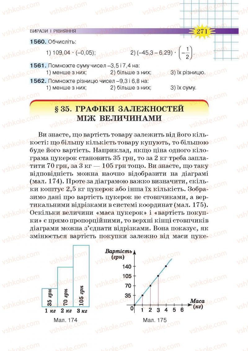 Страница 271 | Підручник Математика 6 клас Н.А. Тарасенкова, І.М. Богатирьова, О.М. Коломієць, З.О. Сердюк 2014