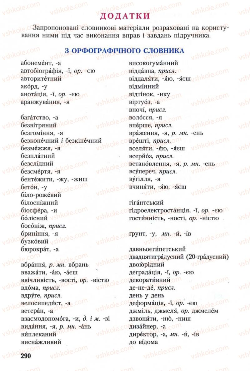 Страница 290 | Підручник Українська мова 8 клас С.Я. Єрмоленко, В.Т. Сичова 2008