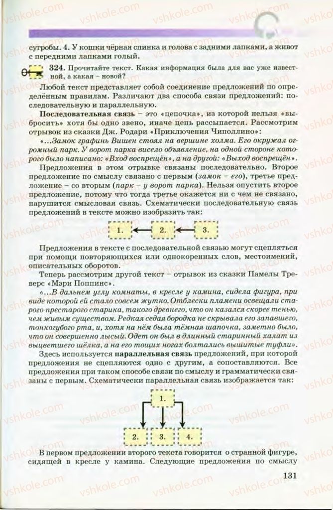 Страница 131 | Підручник Русский язык 8 клас Т.М. Полякова, Е.И. Самонова, В.В. Дьяченко 2008