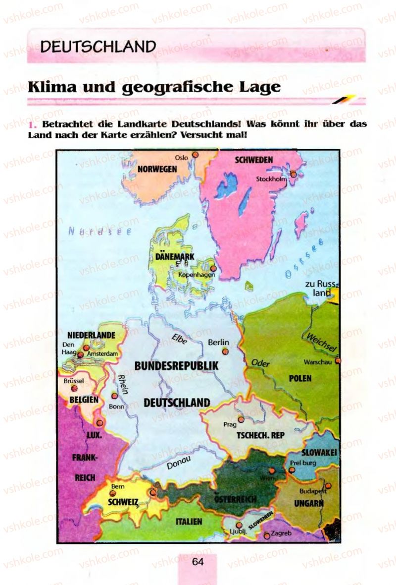 Страница 64 | Підручник Німецька мова 8 клас Л.П. Савченко 2008