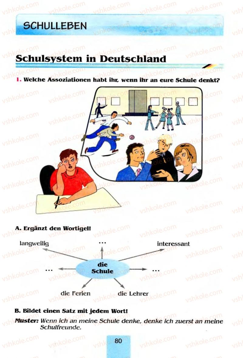 Страница 80 | Підручник Німецька мова 8 клас Л.П. Савченко 2008