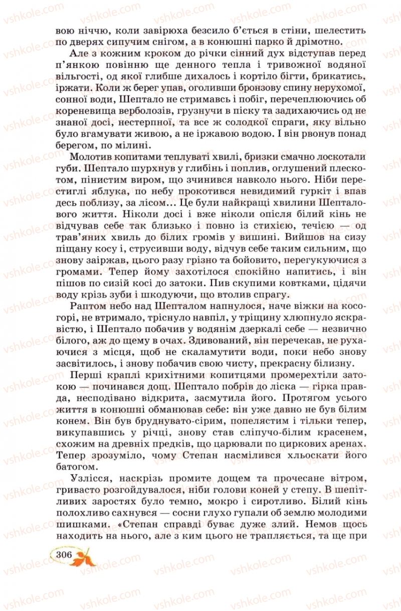 Страница 306 | Підручник Українська література 8 клас В.І. Цимбалюк 2008