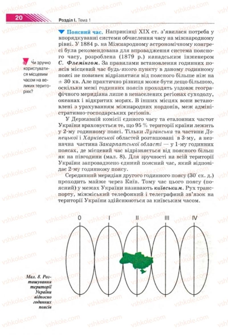 Страница 20 | Підручник Географія 8 клас П.Г. Шищенко, Н.В. Муніч 2008