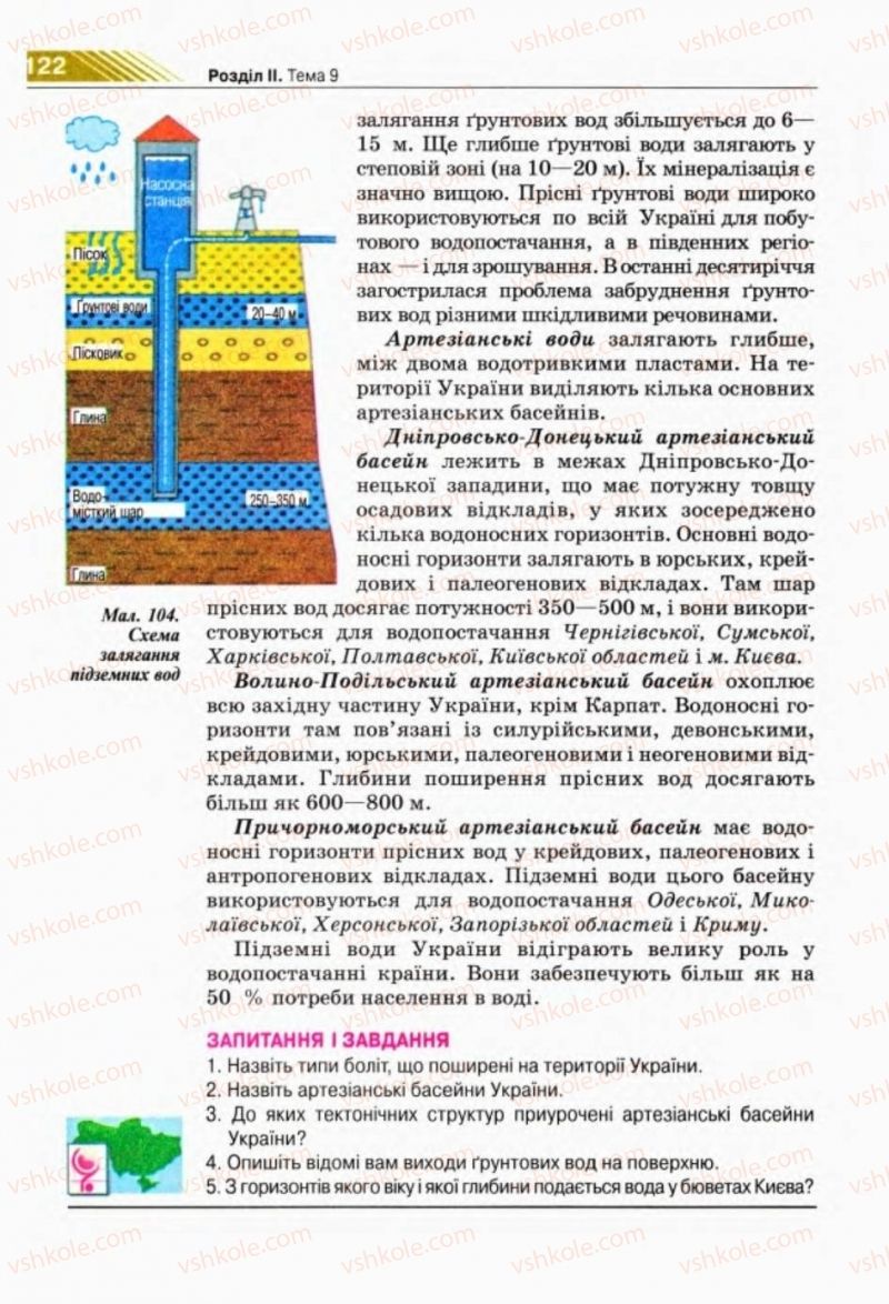 Страница 122 | Підручник Географія 8 клас П.Г. Шищенко, Н.В. Муніч 2008