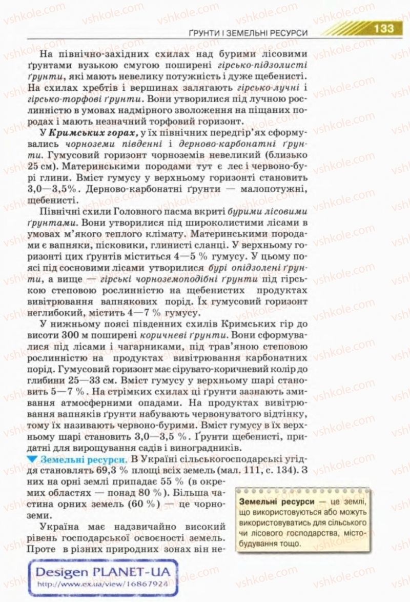 Страница 133 | Підручник Географія 8 клас П.Г. Шищенко, Н.В. Муніч 2008